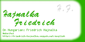 hajnalka friedrich business card